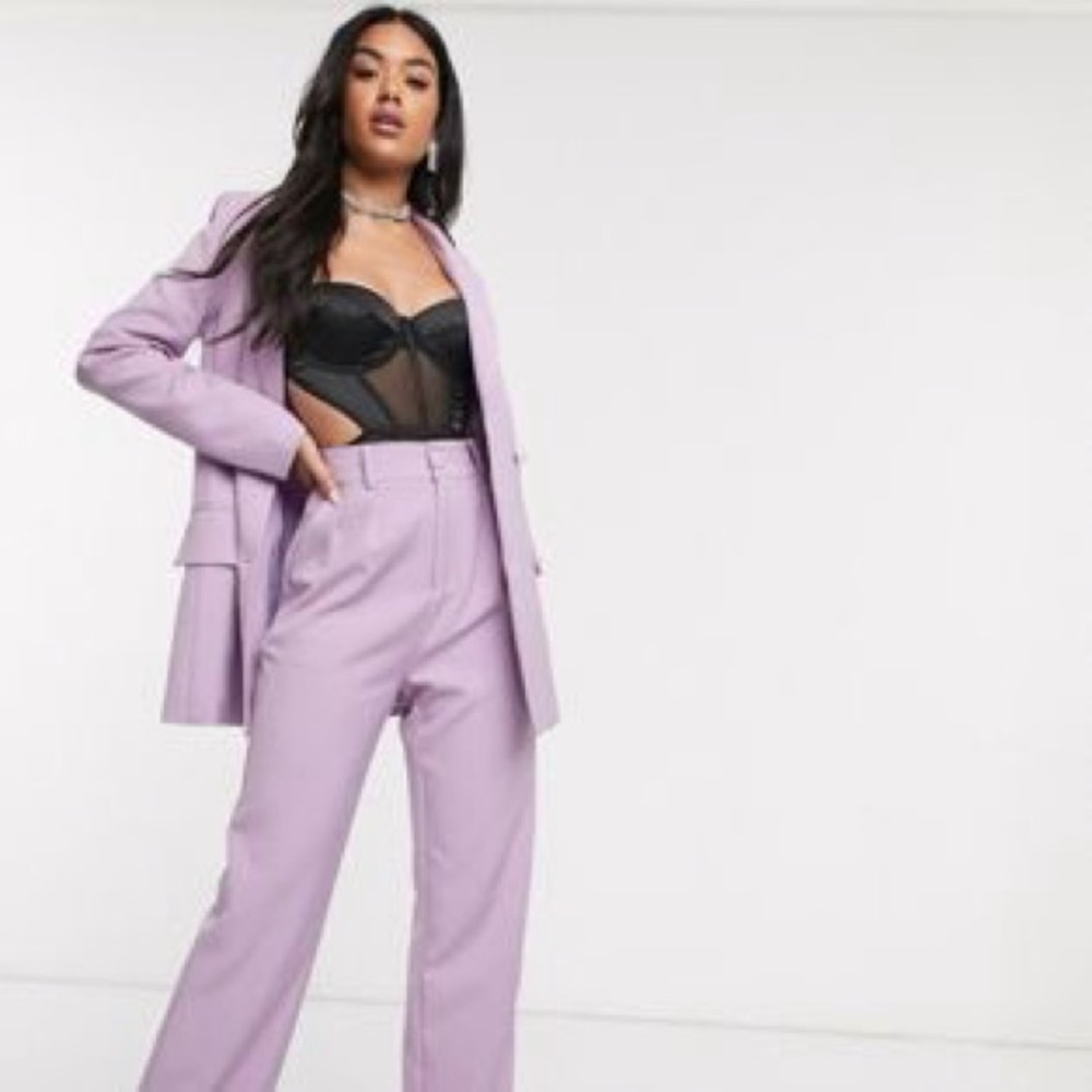 ASOS Lilac Cropped Work Pants